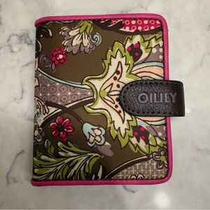 Oilily French paisley Multicolor Floral Wallet with Pink Trim